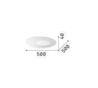 Ideallux Ideal Lux LED ceiling light Iride, white, Ø 50 cm, metal