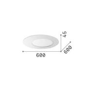 Ideal Lux Iride Integrated LED Decorative Flush Ceiling Light White 1850Lm 3000K