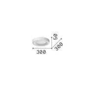 Ideal Lux LED ceiling light Planet, black, Ø 30 cm, metal