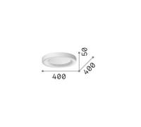 Ideal Lux LED ceiling light Planet, black, Ø 40 cm, metal