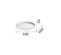Ideal Lux Planet Integrated Led Semi Flush Light White 3000Lm 3000K