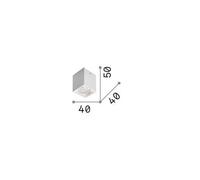 Ideal Lux LED downlight Dot Square black aluminium 3,000 K