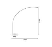 Ideal Lux LED floor lamp Comet black, metal, height 210 cm