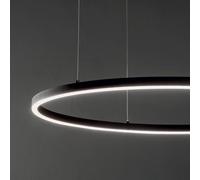 Ideal Lux LED hanging light Oracle Slim Ø 50 cm black 3,000 K