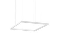 Ideal Lux Oracle Slim 50cm Square 3000K LED Ceiling Pendant in White Finish