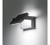 Ideal Lux LED outdoor wall lamp Swipe anthracite, metal 3,000 K
