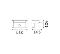 Ideal Lux LED outdoor wall lamp Swipe grey metal 3,000K