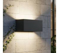 Ideal Lux Atom 4 Light Integrated Led Outdoor Up Down Wall Lamp Anthracite 2100Lm 3000K Ip54