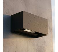 Ideallux Ideal Lux LED outdoor wall light Atom, black, 20 cm, metal