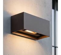 Ideallux Ideal Lux LED outdoor wall light Atom, brown, 20 cm, metal