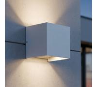 Ideallux Ideal Lux LED outdoor wall light Atom, white, 10 cm, metal
