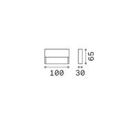 Ideallux Ideal Lux LED outdoor wall light Dedra, anthracite, 10 x 6.5 cm