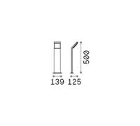 Ideallux Ideal Lux LED path light Style grey, height 50 cm aluminium 3,000 K