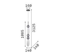 Ideal Lux Lumiere Integrated Led Slim Pendant Ceiling Light Black 4550Lm 3000K