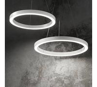 Ideal Lux LED pendant light Oracle, Ø 50 cm, white, 3,000 K