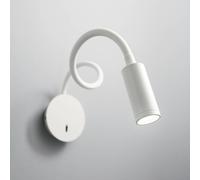 Ideal Lux LED wall lamp Focus 2, white, 55 cm, flexible arm