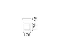 Ideallux Ideal Lux LED wall lamp Universal, white, aluminium, 17x17 cm