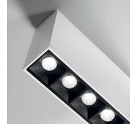 Luminosa Lighting Luminosa Lika Rectangle 5 Light Surface Mounted Downlight White 13.5Cm 3000K