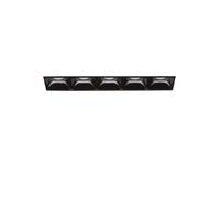 Ideal Lux Lika Rectangle 5 Light Trimless Recessed Downlight Black 141Cm 4000K