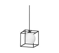 Ideal Lux Lingotto Wire Frame Pendant Ceiling Light Matte Black, Brass