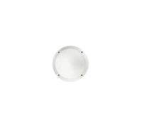 Ideal Lux Lucia Led 1 Light Diffuser Outdoor Flush Ceiling / Wall Light White Ip66, E27