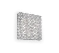 Ideal Lux Luminosa Admiral 8 Light Indoor Square Large Flush Light Chrome, G9