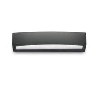 Ideal Lux Luminosa Andromeda 2 Light Outdoor Large Up Down Wall Light Black, Putty Ip54, E27