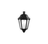 Fumagalli Anna Single Light Outdoor Half Lantern Wall Light In Black Finish