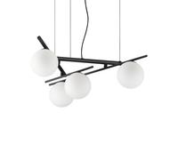 Ideal Lux Luminosa Atlas Globe Pendant Ceiling Light Black 4X G9