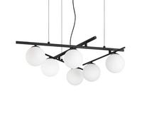 Ideal Lux Luminosa Atlas Globe Pendant Ceiling Light Black 6X G9