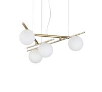 Ideal Lux Luminosa Atlas Globe Pendant Ceiling Light Gold 4X G9