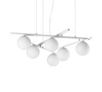 Ideal Lux Luminosa Atlas Globe Pendant Ceiling Light White 6X G9
