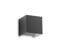 Ideal Lux Luminosa Atom 10Cm Outdoor Up Down Wall Lamp Anthracite 2X Led 1200Lm 4000K Ip54