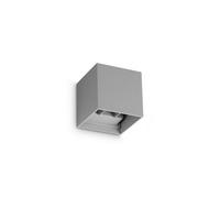 Ideal Lux Luminosa Atom 10Cm Outdoor Up Down Wall Lamp Grey 2X Led 1150Lm 3000K Ip54