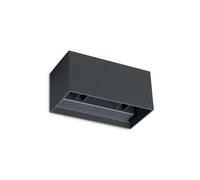 Ideal Lux Luminosa Atom 20Cm Outdoor Up Down Wall Lamp Anthracite 4X Led 2400Lm 4000K Ip54