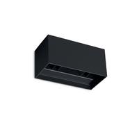 Ideal Lux Luminosa Atom 20Cm Outdoor Up Down Wall Lamp Black 4X Led 2400Lm 4000K Ip54