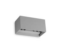 Ideal Lux Luminosa Atom 20Cm Outdoor Up Down Wall Lamp Grey 4X Led 2400Lm 4000K Ip54
