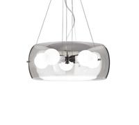 Ideal Lux Luminosa Audi 5 Light Round Ceiling Pendant Grey, Smokey, E27