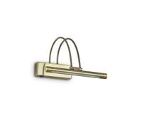 Ideal Lux Bow Small LED Switched Picture Light in Antique Brass Finish