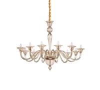 Ideal Lux Luminosa Brigitta 12 Light Pendant Light Amber, E14