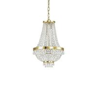 Ideal Lux Luminosa Caesar 6 Light Crystal Chandelier Gold Finish, G9