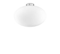 Ideal Lux Candy Single Light Semi-Flush Ceiling Fitting in Satin Nickel Finish