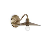 Cantina 1 Light Indoor Dome Wall Light Antique Brass E14 Netlighting Yellow One Size