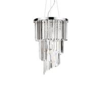 The Italian Collection Carlton 8 Light Chandelier in Polished Chrome & Crystal Finish
