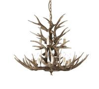 Ideal Lux Luminosa Chalet 12 Light Pendant Chandelier Light Brown, E14