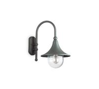 Ideal Lux Luminosa Cima Outdoor Dome Wall Lantern 1 Light Anthracite Ip43, E27
