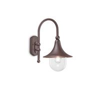 Ideal Lux Luminosa Cima Outdoor Dome Wall Lantern 1 Light Coffee Ip43, E27