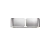 Ideal Lux Clip Small Flush 2 Light Wall Fitting in Polished Chrome Finish