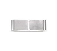 Ideal Lux Clip Small Flush 2 Light Wall Fitting in Silver Finish