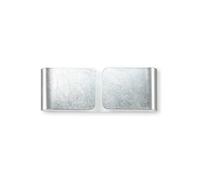 Ideal Lux Clip Mini Flush 2 Light Wall Fitting in Silver Finish